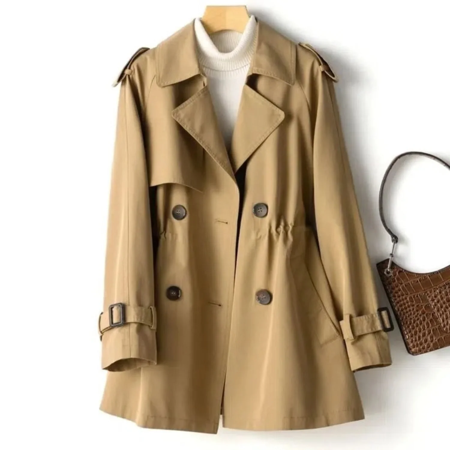 Manel Manteau Femme – Trench-Coat Décontracté Élégant au Style Moderne & Confortable - Image 4