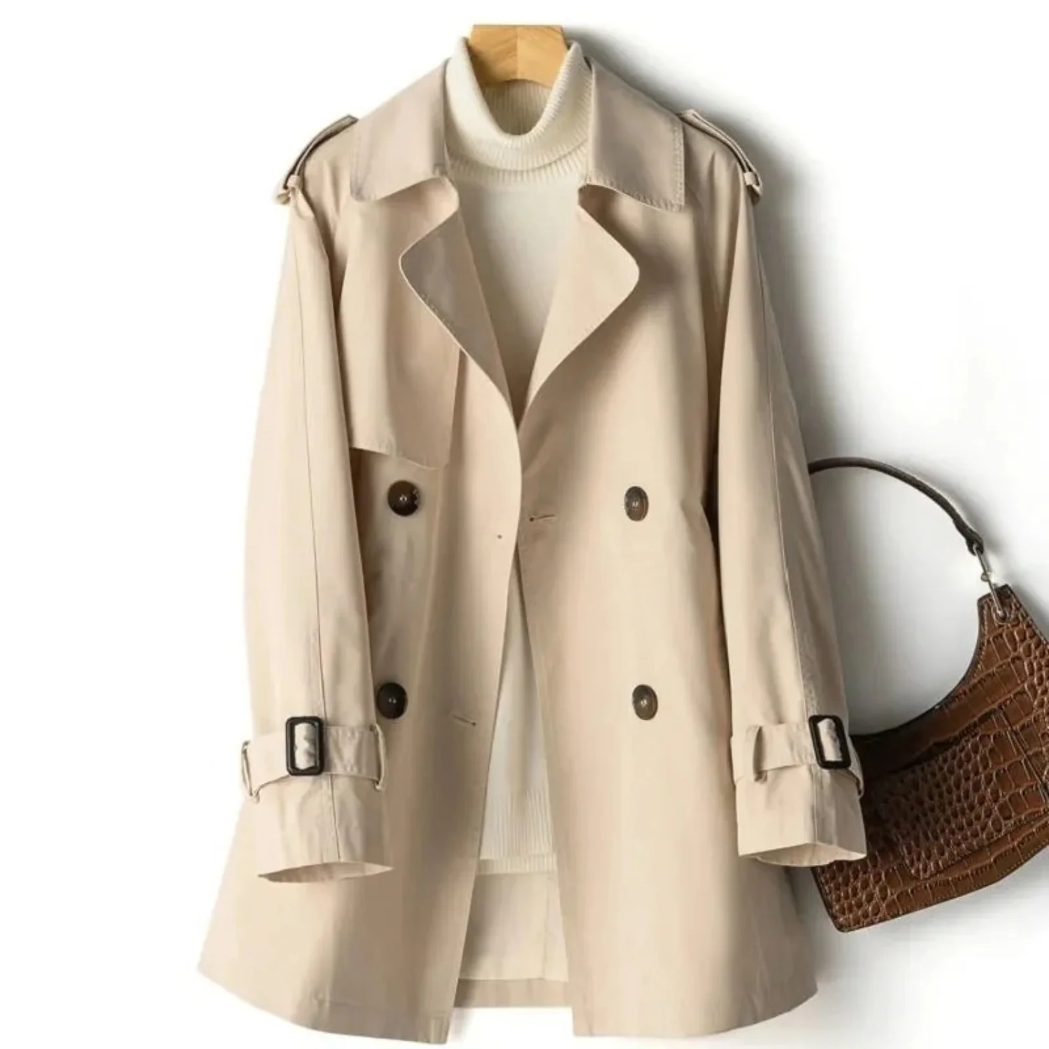 Manel Manteau Femme – Trench-Coat Décontracté Élégant au Style Moderne & Confortable - Image 5