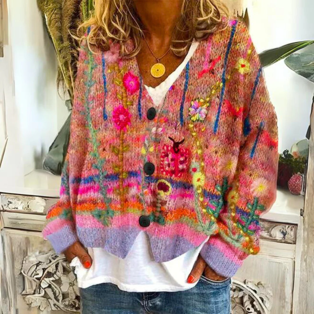 Marie Femme Cardigan Mohair – Gilet Luxueux & Doux au Style Élégant et Confortable - Image 3