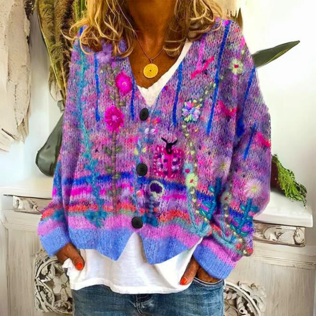 Marie Femme Cardigan Mohair – Gilet Luxueux & Doux au Style Élégant et Confortable - Image 4