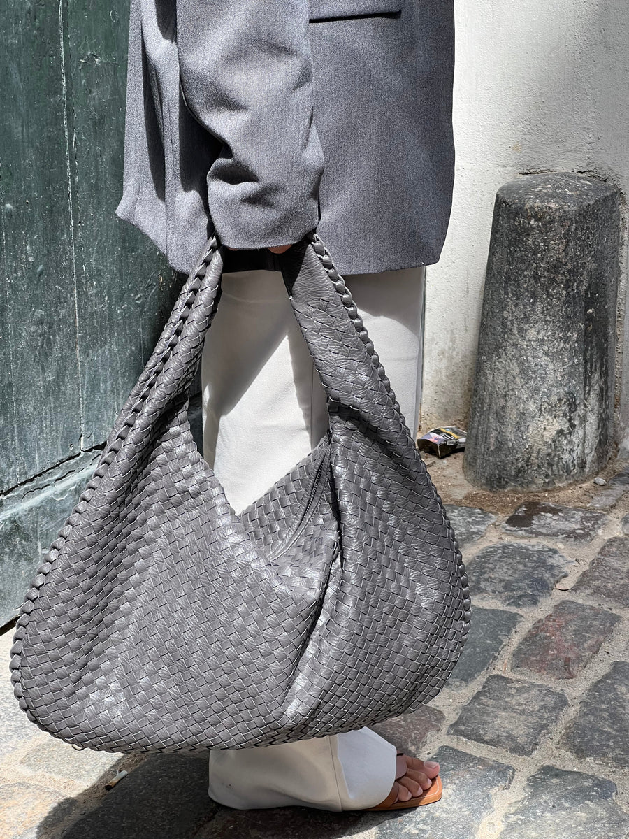 Noa Sac à Main Tressé Femme – Design Élégant en Cuir Végan avec Grand Espace et Fermeture Éclair - Image 14