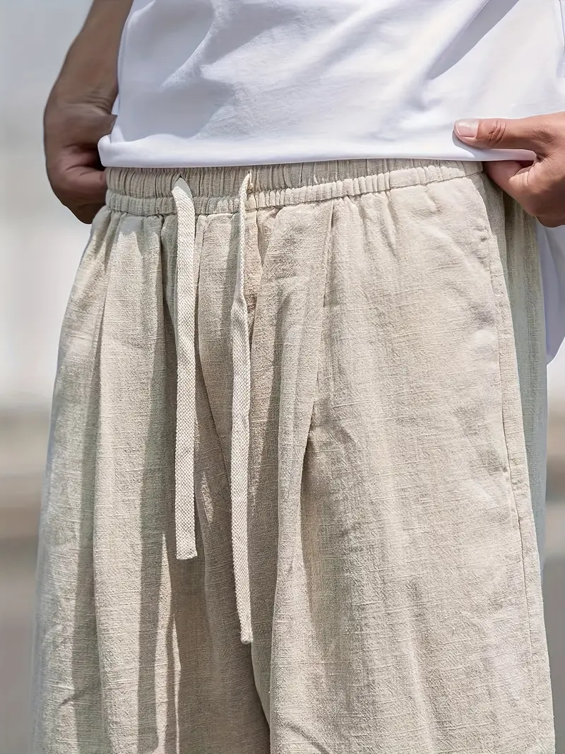 Pantalon en Lin pour Homme Liam – Pantalon Estival Ample avec Confort Respirant & Design Durable - Image 4