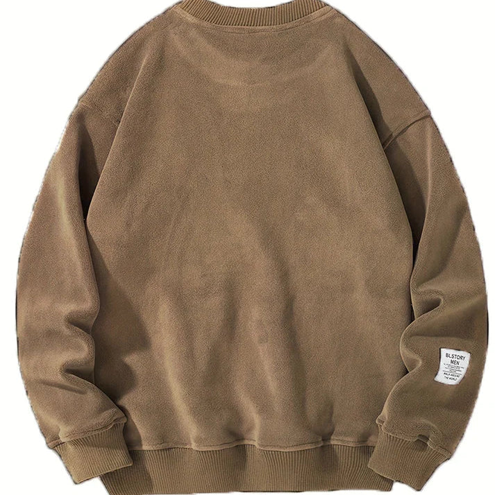 Pull Décontracté À Col Rond Avec Lettres Brodées Pour Hommes - Image 5