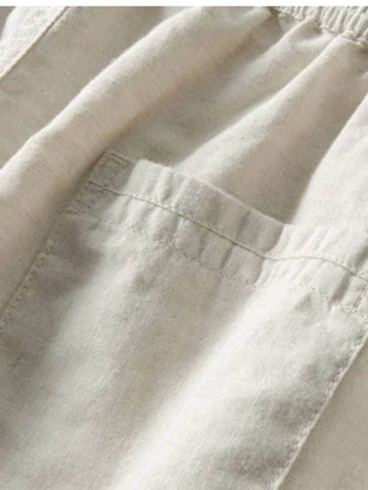 Richard Ensemble Estival Homme – Look en Lin Respirant avec Manches Courtes & Pantalon Confortable - Image 13