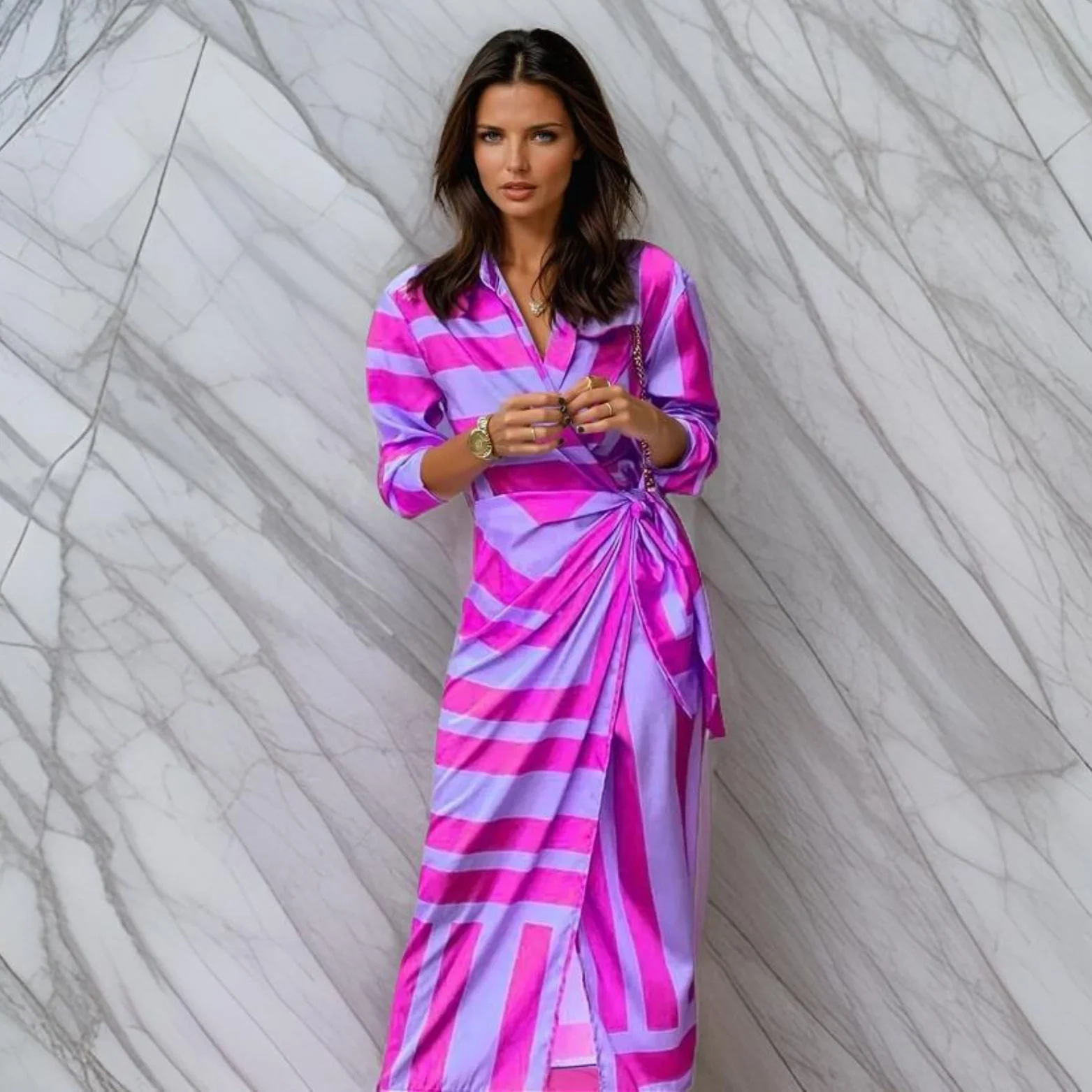 Robe portefeuille femme Miral – Coupe élégante, silhouette flatteuse & design estival - Image 12