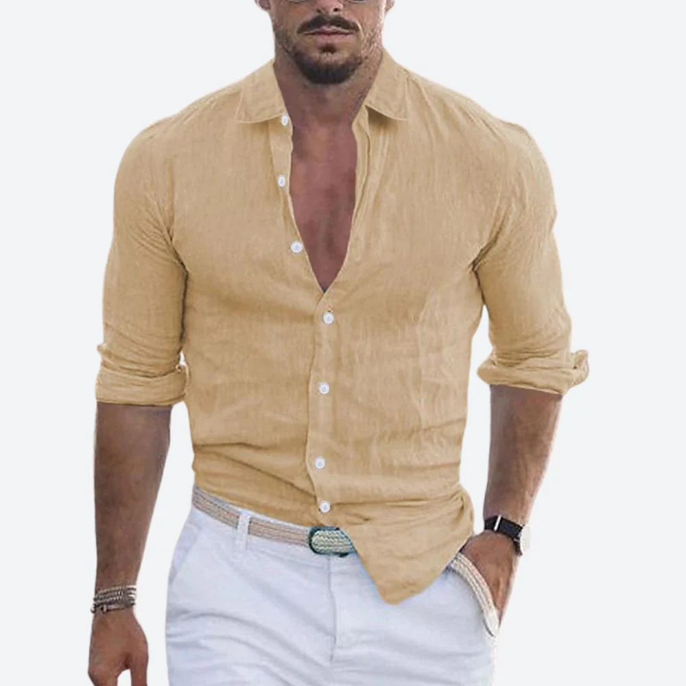 Rogelio | Chemise pour homme à col rabattu avec coupe décontractée pour l'été - Image 8