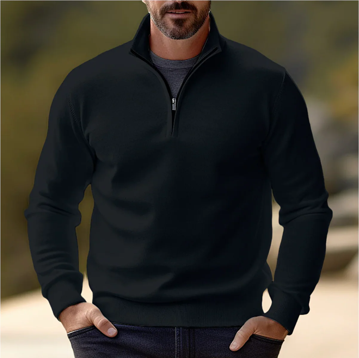 Shawn Pull Homme – Pull Demi-Zip Élégant & Confortable au Style Moderne Polyvalent - Image 3