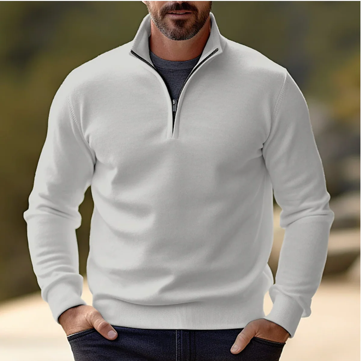 Shawn Pull Homme – Pull Demi-Zip Élégant & Confortable au Style Moderne Polyvalent - Image 4