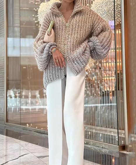 Sol Cardigan Femme – Gilet Élégant à Paillettes Confortable & Sophistiqué - Image 12