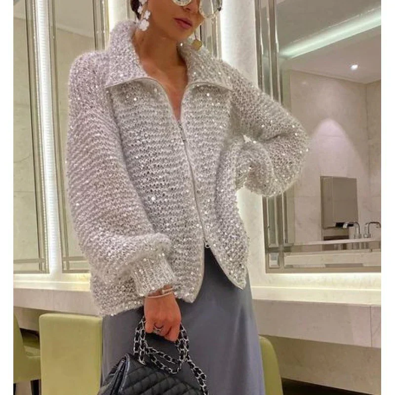 Sol Cardigan Femme – Gilet Élégant à Paillettes Confortable & Sophistiqué - Image 8
