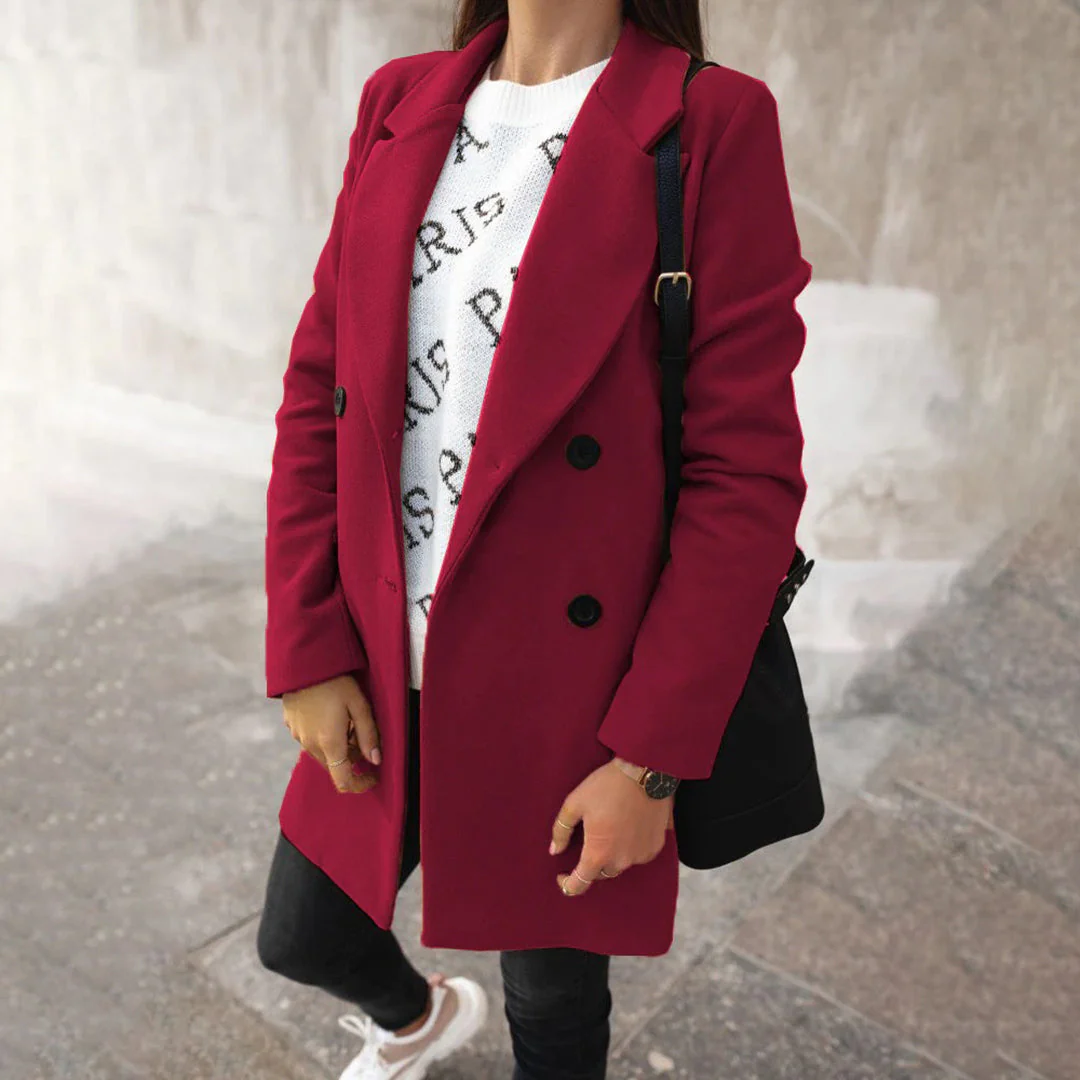 Soleil Manteau Femme – Long Manteau d’Hiver Élégant & Confortable au Style Chic - Image 3