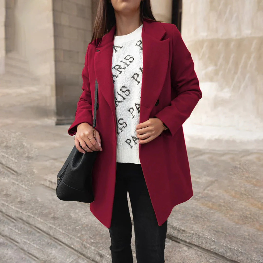Soleil Manteau Femme – Long Manteau d’Hiver Élégant & Confortable au Style Chic - Image 4