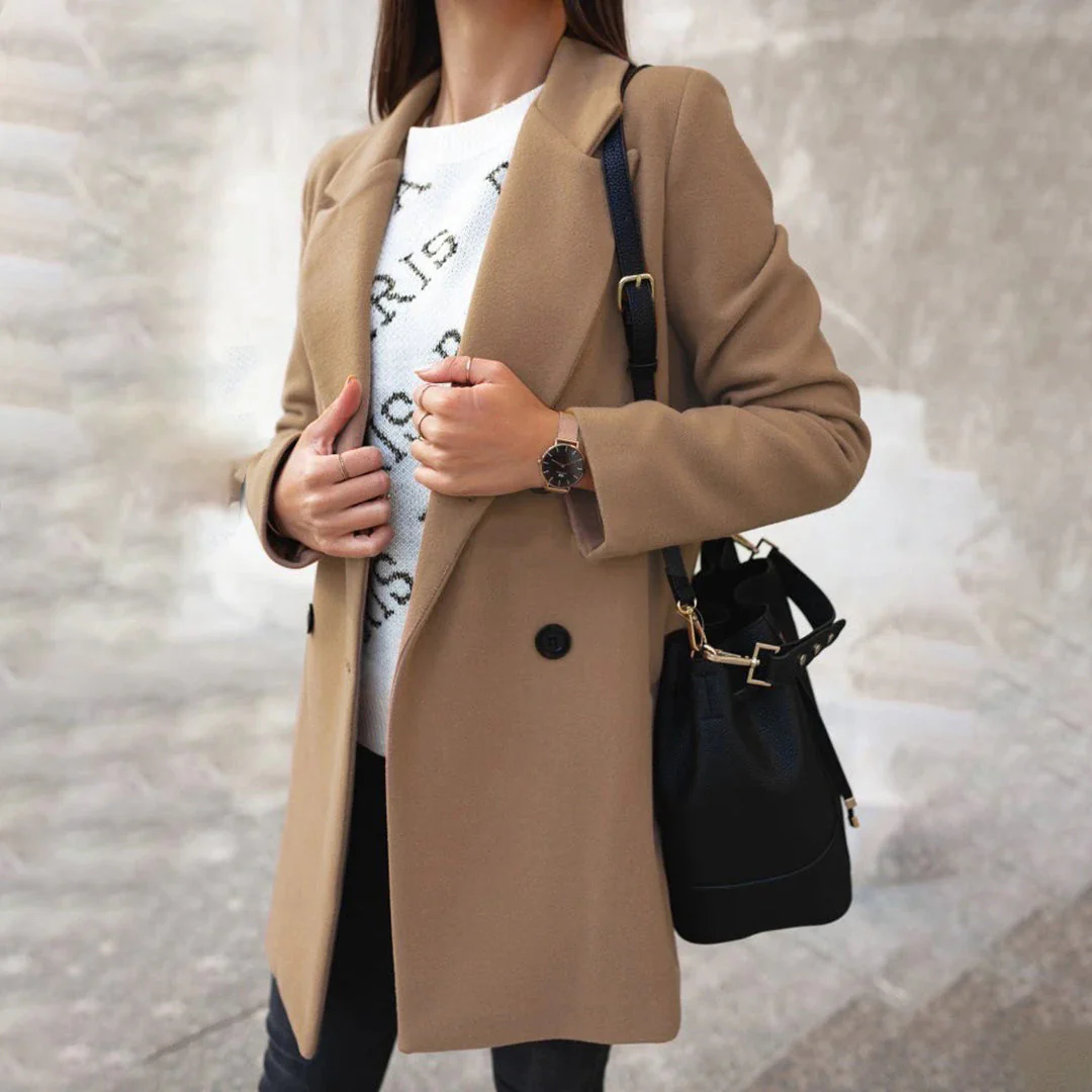 Soleil Manteau Femme – Long Manteau d’Hiver Élégant & Confortable au Style Chic - Image 6