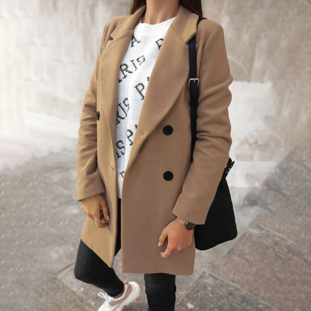 Soleil Manteau Femme – Long Manteau d’Hiver Élégant & Confortable au Style Chic - Image 7