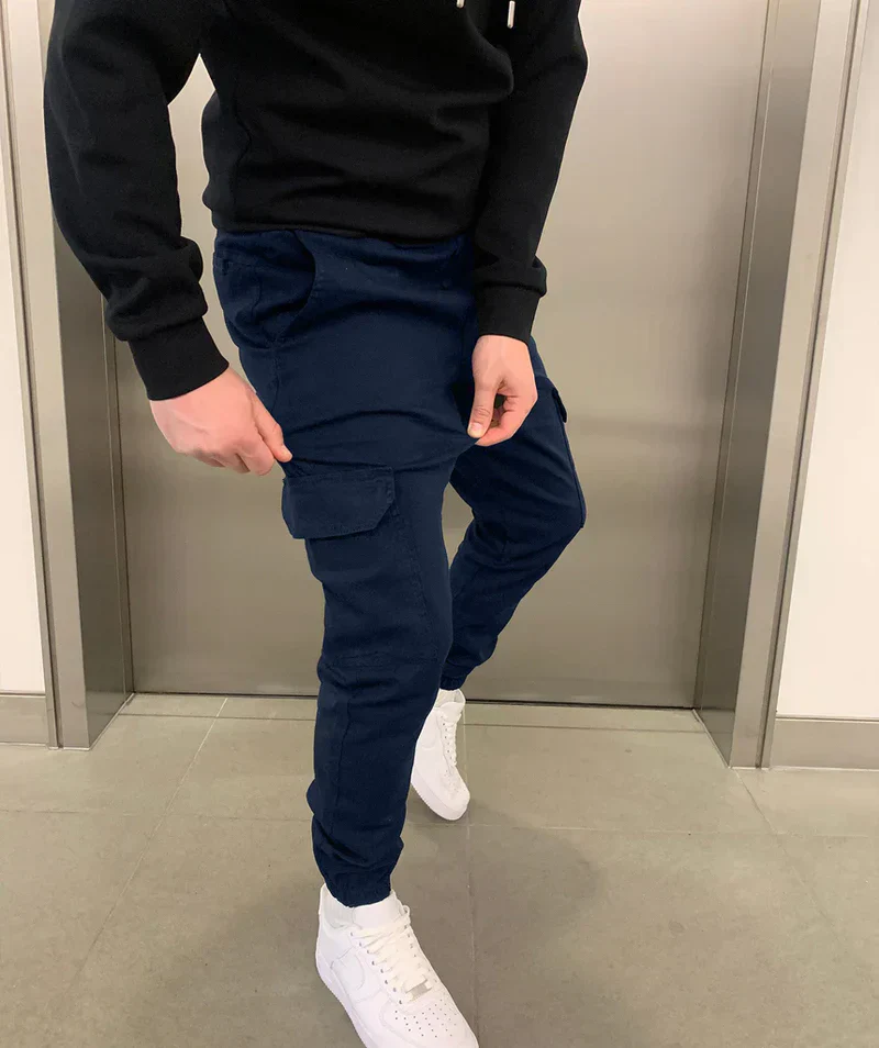 Stefan Pantalon Homme – Cargo Jogger Fit avec Taille Élastique & Poches Pratiques - Image 10