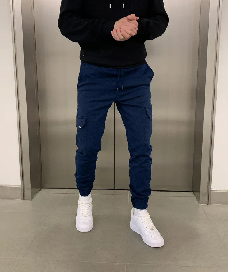 Stefan Pantalon Homme – Cargo Jogger Fit avec Taille Élastique & Poches Pratiques - Image 11