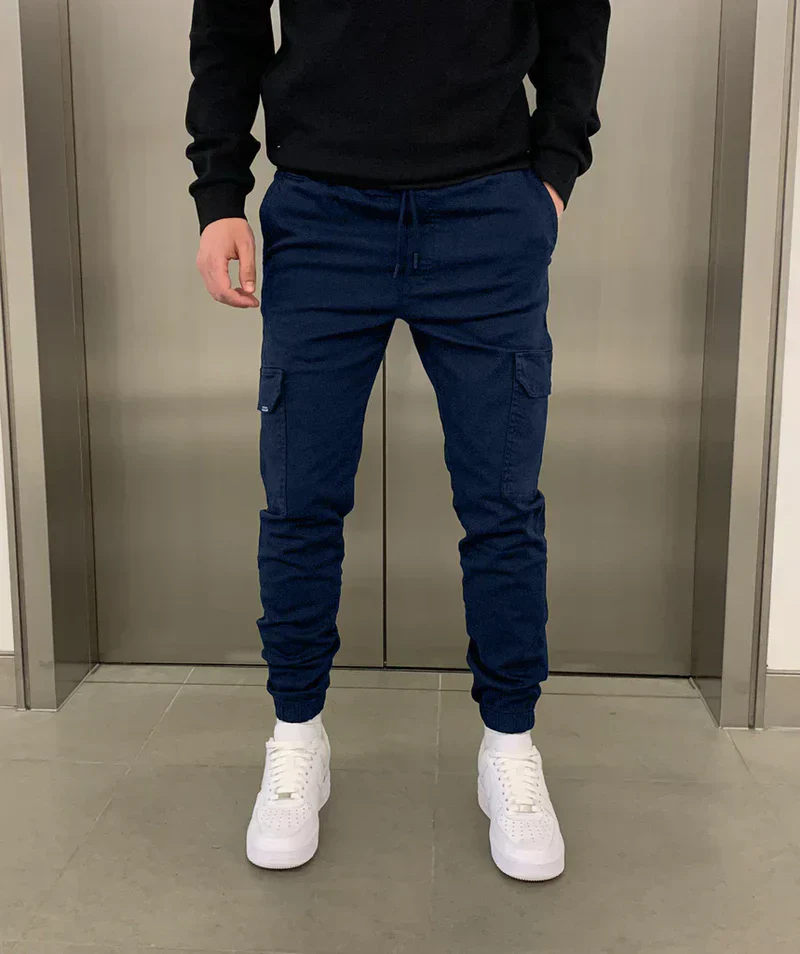 Stefan Pantalon Homme – Cargo Jogger Fit avec Taille Élastique & Poches Pratiques - Image 9