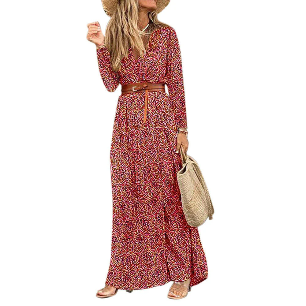 Susan Robe Fleurie Femme – Élégante Robe à Col en V en Polyester avec Coupe Confortable et Style Chic - Image 6