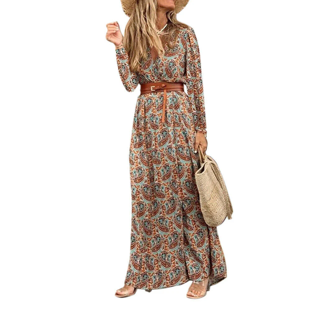 Susan Robe Fleurie Femme – Élégante Robe à Col en V en Polyester avec Coupe Confortable et Style Chic - Image 9