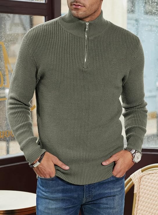Trenton Pull Homme – Demi-Zip Moderne & Confortable au Style Italien Élégant - Image 4