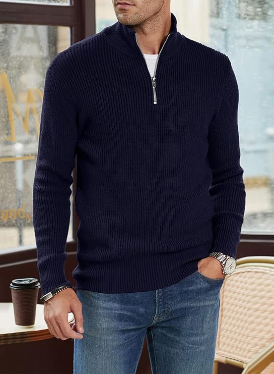 Trenton Pull Homme – Demi-Zip Moderne & Confortable au Style Italien Élégant - Image 9