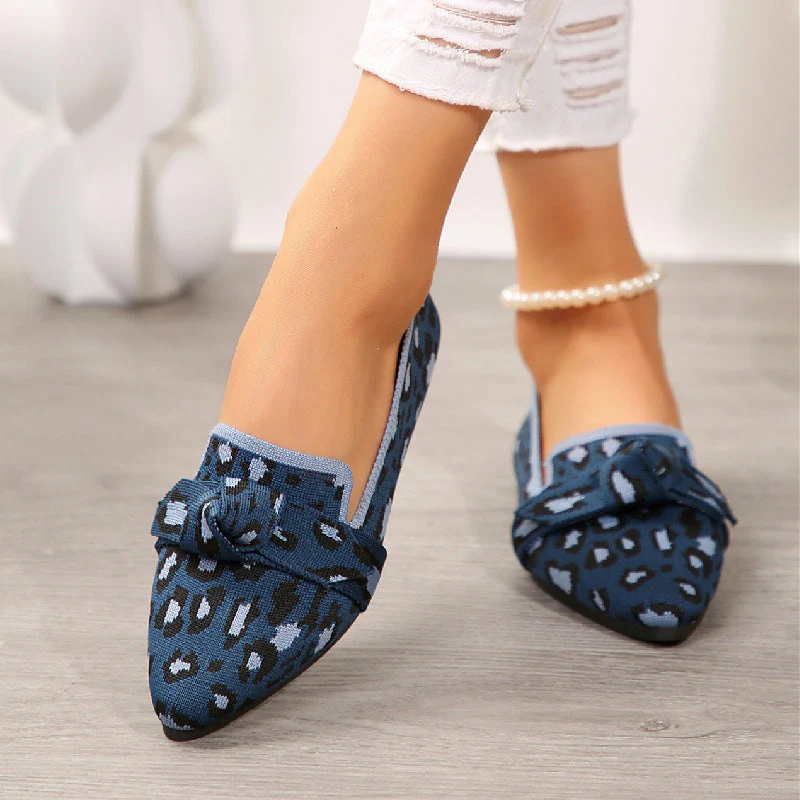 Victoria Ballerines Femme – Chaussures Pointues en Maille avec Nœud Décoratif & Talon Plat - Image 4